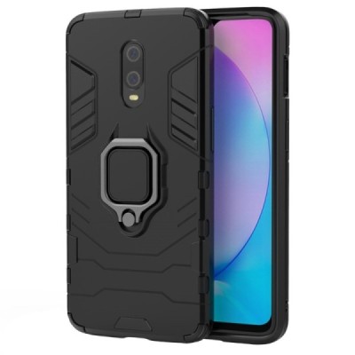 OnePlus 7 „Kickstand“ pastiprinātas aizsardzības melns apvalks | Vacins.lv