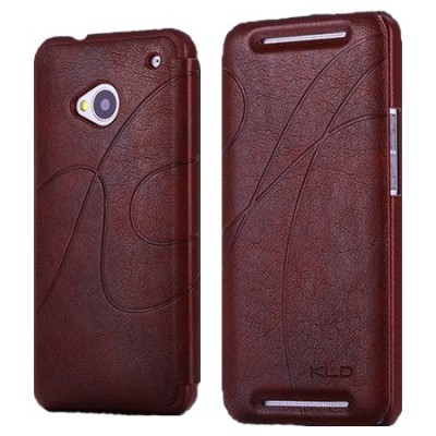 HTC One M7 „Kalaideng“ Oscar ādas atvēramais sarkans futrālis / Vacins.lv