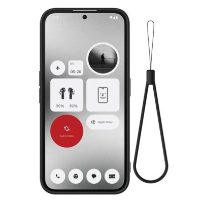 Nothing Phone 2a (2a Plus) Shell cieta silikona (TPU) apvalks - melns | vacins.lv