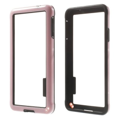 Rožinis klasikinis Samsung Galaxy Alpha G850 TPU rėmelis - kraštų apvadas (bamperis) / Priedai.lt