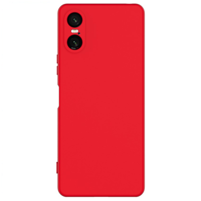 Sony Xperia 10 VI Shell cieta silikona (TPU) apvalks - sarkans | vacins.lv