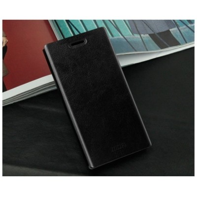 Nokia Lumia 830 „Mofi“ Rui sērijas melns ādas atvērams futrālis / Vacins.lv