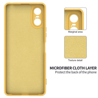 Sony Xperia 10 VI Shell cieta silikona (TPU) apvalks - dzeltens | vacins.lv