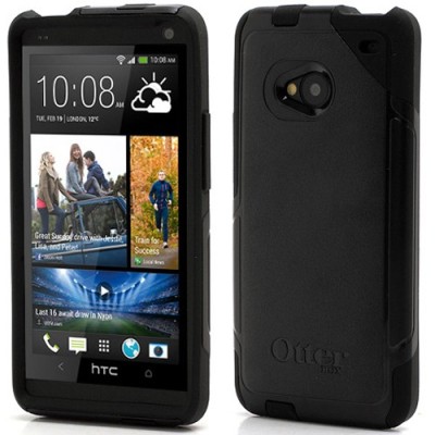 „OtterBox“ Commuter melns HTC One M7 apvalks / vacins.lv