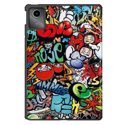 Lenovo Tab M11 (TB330FU) atvēramais „Street Art“ krāsains, maciņš | Vacins.lv