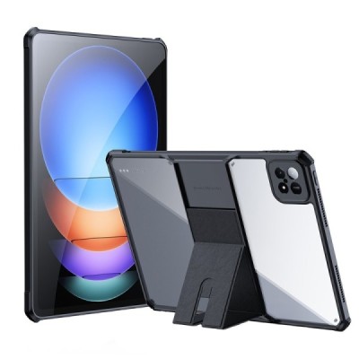 Xiaomi Pad 6S Pro „XUNDD“ skaidrus juodos spalvos apvadais kieto silikono TPU akrilo dėklas - nugarėlė | Priedai.lt