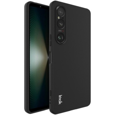 Sony Xperia 1 VI „Imak“ cieta silikona (TPU) melns apvalks | vacins.lv