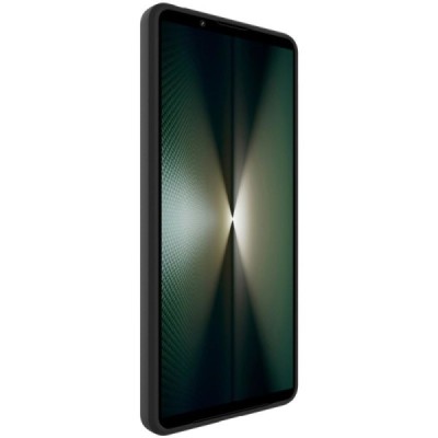 Sony Xperia 1 VI „Imak“ cieta silikona (TPU) melns apvalks | vacins.lv