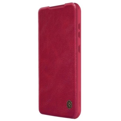 Greznais „Nillkin“ Qin Pro sērijas ādas atvērams sarkans Samsung Galaxy A55 5G (SM-A556) maciņš | Vacins.lv