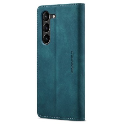 Samsung Galaxy S24 (SM-S921) CaseMe Retro solīds atvēramais ādas zaļš maciņš - maks | Vacins.lv