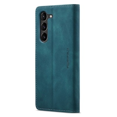 Samsung Galaxy S24+ (SM-S926) CaseMe Retro solīds atvēramais ādas zaļš maciņš - maks | Vacins.lv