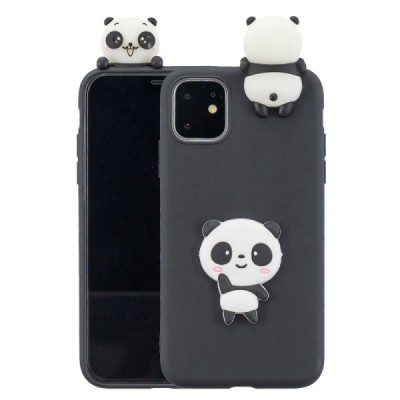 Apple iPhone 11 Pro „Squezy“ Panda cieta silikona (TPU) melns apvalks | vacins.lv