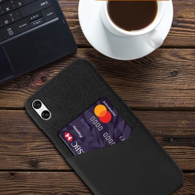 Sony Xperia 10 VI „KSQ“ Shell melns ādas apvalks ar iebūvētu karšu turētāju | Vacins.lv