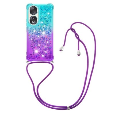 Huawei Honor 90 „Strap“ Shine kieto silikono TPU mėlynas violetinis dėklas - nugarėlė | Priedai.lt