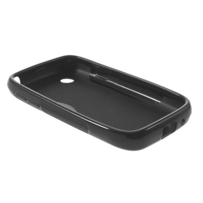 LG L40 D160 melns cieta silikona futrālis / Vacins.lv