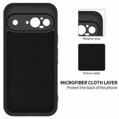 Google Pixel 9 Shell cieta silikona (TPU) apvalks - melns | vacins.lv