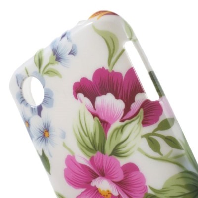 LG L40 D160 rakstains margs silikona apvalks - ziedi / vacins.lv