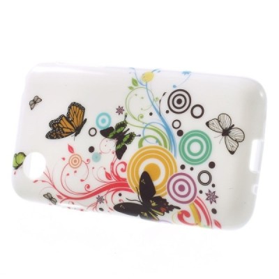 LG L40 D160 rakstains margs silikona apvalks - taureņi / Vacins.lv