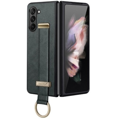 „Sulada“ Leather Kickstand Samsung Galaxy Fold6 5G (SM-F956B) zaļš ādas apvalks | Vacins.lv