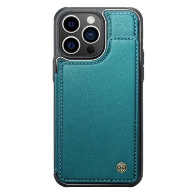 Apple iPhone 15 Pro „CaseMe“ Wallet žalias dėklas - nugarėlė | Priedai.lt