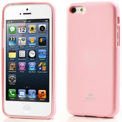 „Mercury“ Color kieto silikono (TPU) rožinis Apple iPhone 5C dėklas (dėkliukas) / Priedai.lt