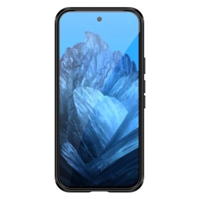 Google Pixel 9 (9 Pro) "Carbon" cieta silikona (TPU) melns apvalks | Vacins.lv