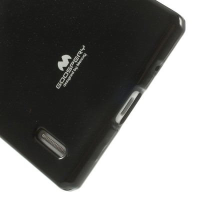 Huawei Ascend P7 Mercury melns cieta silikona (TPU) futrālis / Vacins.lv