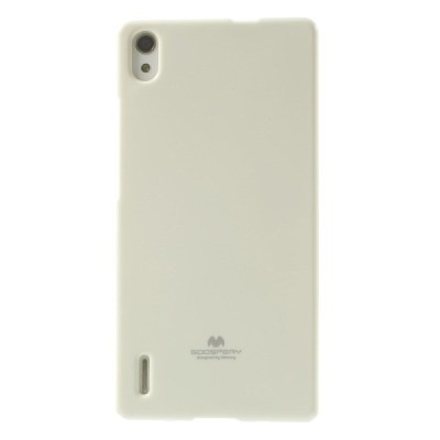 Huawei Ascend P7 Mercury balts cieta silikona (TPU) futrālis / Vacins.lv