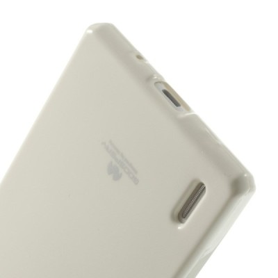 Huawei Ascend P7 Mercury balts cieta silikona (TPU) futrālis / Vacins.lv