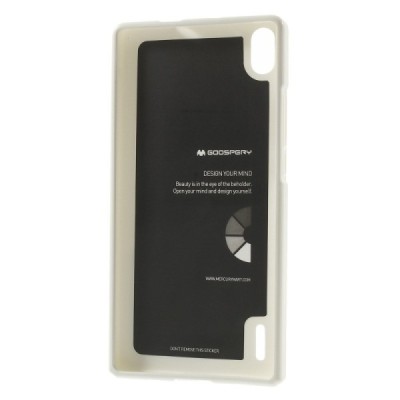 Huawei Ascend P7 Mercury balts cieta silikona (TPU) futrālis / Vacins.lv