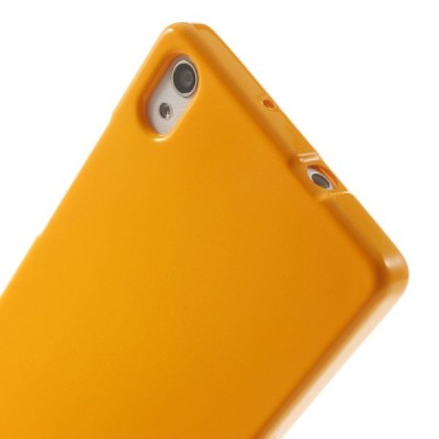 Huawei Ascend P7 Mercury geltonas kieto silikono TPU dėklas - nugarėlė / Priedai.lt