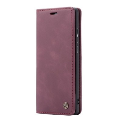 Xiaomi Poco F2 Pro CaseMe Retro solīds atvēramais ādas bordo maciņš - maks | Vacins.lv