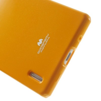 Huawei Ascend P7 Mercury geltonas kieto silikono TPU dėklas - nugarėlė / Priedai.lt