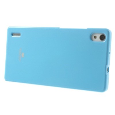 Huawei Ascend P7 Mercury šviesiai mėlynas kieto silikono TPU dėklas - nugarėlė / Priedai.lt