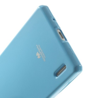 Huawei Ascend P7 Mercury šviesiai mėlynas kieto silikono TPU dėklas - nugarėlė / Priedai.lt