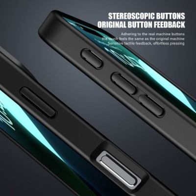 Apple iPhone 16 Pro „IPAKY“ Matt silikoninis skaidrus permatomas dėklas su juodu rėmeliu | Priedai.lt