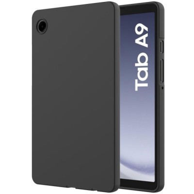 Samsung Galaxy Tab A9 "Shell" cieta silikona (TPU) melns apvalks | vacins.lv