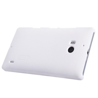 Nokia Lumia 930 Nillkin Frosted Shield balts plastmasas futrālis + ekrāna aizsargplēve / Vacins.lv