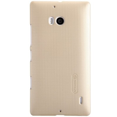 Nillkin Frosted Shield Nokia Lumia 930 auksinis plastikinis dėklas + apsauginė ekrano plėvelė / Priedai.lt