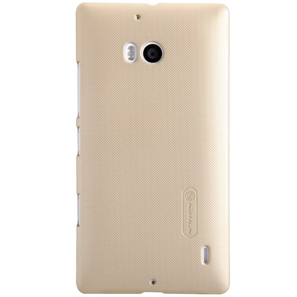 „Nillkin“ Frosted Shield dėklas - auksinis + apsauginė ekrano plėvelė (Lumia 930)