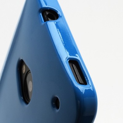 HTC One M7 Mercury tumši zils cieta silikona (TPU) futrālis / Vacins.lv