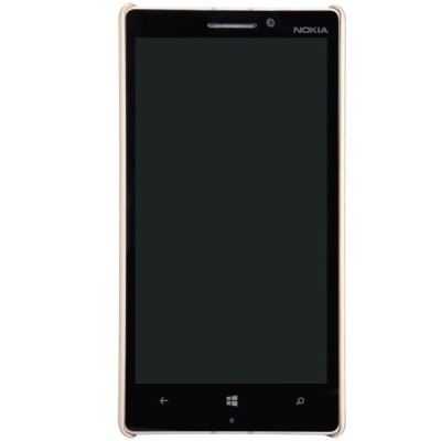 Nillkin Frosted Shield Nokia Lumia 930 auksinis plastikinis dėklas + apsauginė ekrano plėvelė / Priedai.lt