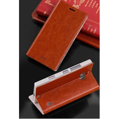 Nokia Lumia 930 „Mofi“ Rui sērijas brūns ādas atvērams futrālis / Vacins.lv