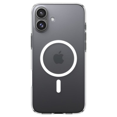 Apple iPhone 16 Plus "Spigen" Liquid Crystal MagFit dzidrs, caurspīdīgs cieta silikona apvalks | vacins.lv