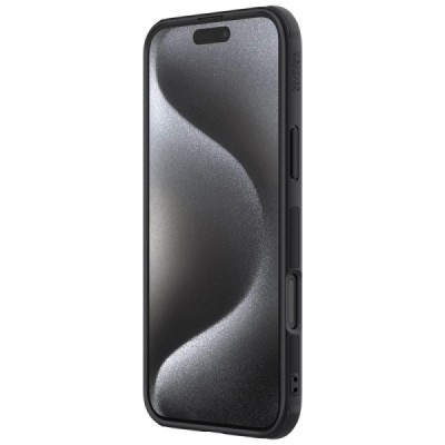 Apple iPhone 16 Pro Max "Nillkin" Frosted Shield Pro Magnetic melns apvalks | vacins.lv