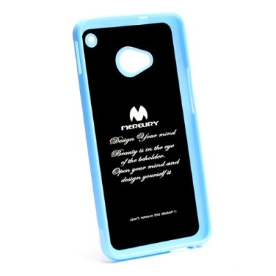 „Mercury“ HTC One M7 šviesiai mėlynas dėklas (Dėkliukas) / Priedai.lt