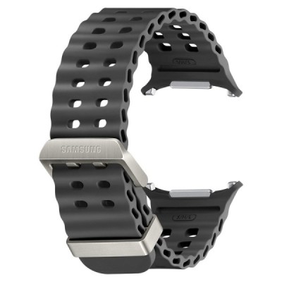 Samsung Galaxy Watch Ultra Marine viedā pulksteņa cietā silikona (TPU) siksniņa - pelēks | Vacins.lv