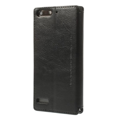 „Jilis“ atvērams ādas melns Huawei Ascend G6 futrālis / Vacins.lv