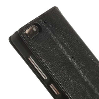 „Jilis“ atvērams ādas melns Huawei Ascend G6 futrālis / Vacins.lv