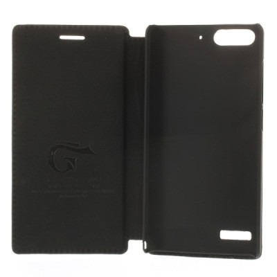 „Jilis“ atvērams ādas melns Huawei Ascend G6 futrālis / Vacins.lv